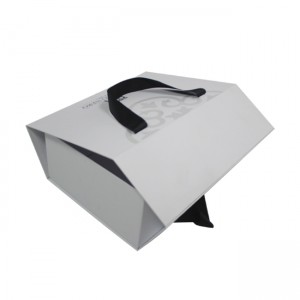 Foldable Earring Ring Jewelry Box Folding Kraft Paper Hat Box With Handles