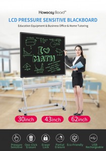 LCD Writing Tablet, Howeasy Board 62 Inch Electronic Drawing and Writing Board for Kids & Adults, Handwriting Paper Doodle Pad for School and Office (Black)