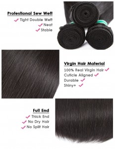 8A 10A Grade Virgin Cuticle Aligned Hair,Wholesale Virgin Brazilian Human Hair Bundles