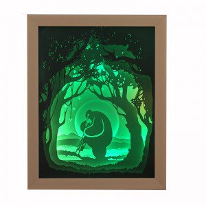 Home decoration led light USB 3D paper cut light box