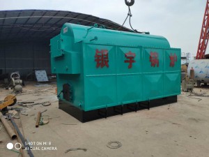 Horizontal biomass steam boiler