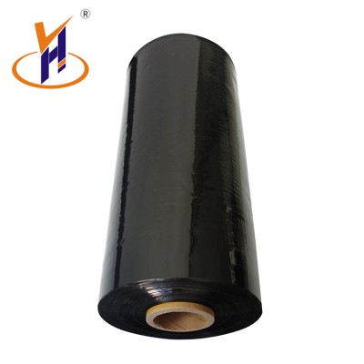 Free sample pallet wrap packing stretch hand wrapping transparent black stretch film for packaging winding wholesale
