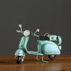 Metal Craft Home Decoration Vintage Scooter Children Birthday Toy Gifts Creative Crafts