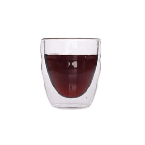 Wavy Pattern Design Double Wall Water Juice Glass Mug Cup For Personal Gift