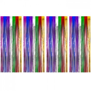 Cheap Birthday Wedding Party Fringe Curtain Foil