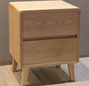 Nordic compact solid wood bedside cabinet white wax wood bedside cabinet manufacturer solid wood furniture customized bedside cabinet