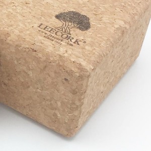 Big cork grains custom printed cork yoga block / cork yoga brick