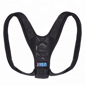 Factory Price black Adjustable Lightweight Double Shoulder Brace
