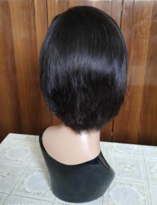 13x4 lace front short side part human hair wig