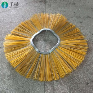 Wear-resistant polypropylene filament disk brush for street snow-sweeping machine