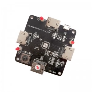 4 hd-mi Ports and 1 Android device Port and LED Indicator and power button