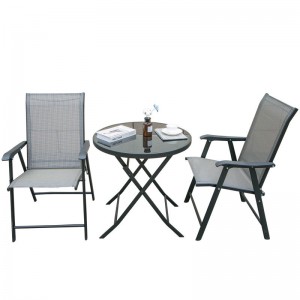 Simple Design Modern Outdoor Folding chair set with coffee table