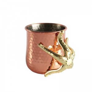Stainless steel hammer copper mugs cheap wholesale cocktail mug