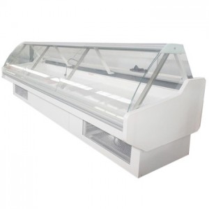China wholesale refrigeration equipment commercial meat freezer serve over display showcase refrigerator