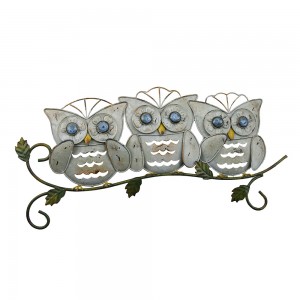 Metal craft animal owl wall art decor for home and garden