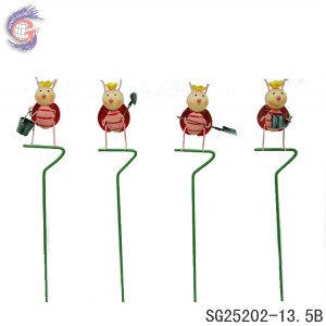 2019 new pe coated metal cute owl garden stake holder connectors