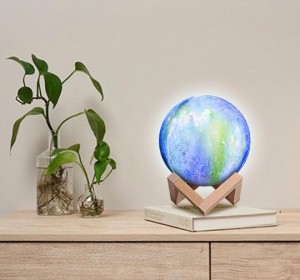 3D printed moon light, touch control 2 or 3 colors night light for sale