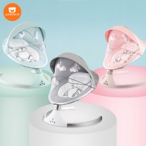 Foshan factory intelligent infant rocker automatic bouncer and baby swing with bluetooth music