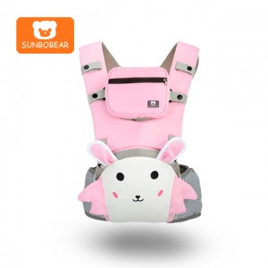 Foshan Sunbobear 3 In 1 Ergonomic Adult Soft Cotton Hop Seat Hipseat Back Backpack Sling Woven Wrap Baby Carrier For Newborns