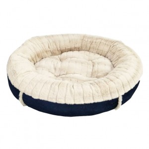 Goodluckpet Large Round Washable Dog Snuggle Beds