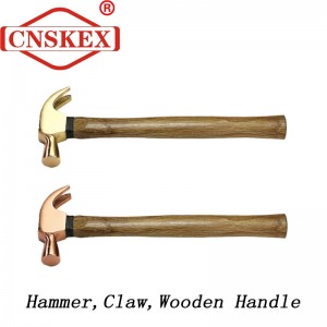 Non Sparking Tools Hammer Claw Wooden Handle