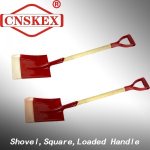 Non Sparking Tools Shovel Square Loaded Handle