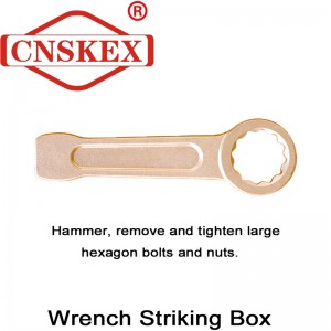 Explosion-proof and sparkless percussion box wrench tool