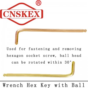 Non Sparking Wrench Hex Key with Ball Tools