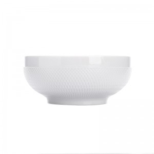 2019 Hotel Restaurant White Ceramic Fruit Bowl, Hotel Quality Custom Logo Porcelain Ceramic Salad Bowl!