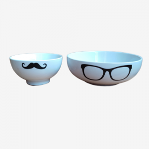 Ceramic bowl glass decal design ceramic soup bowl and rice bowl