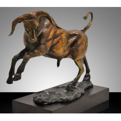 Copper Crafts Decoration Office Home Decorations Opening Gifts Retro Bronze Copper Bull Custom
