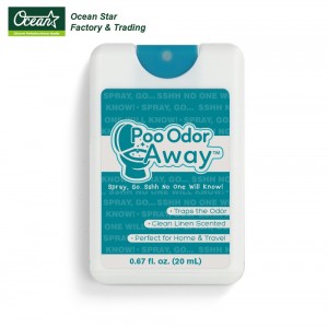 Spray before go toilet 20ml odor eliminator spray card