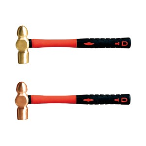 Non sparking Hammer Ball Pein Fiber Handle Al-cu Be-cu Safety manual tools