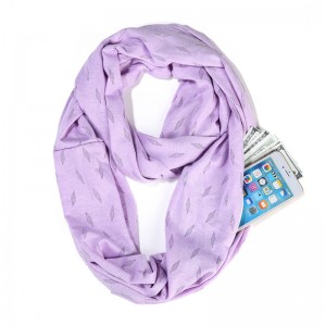Fashion Portable Women Scarf With Zipper quality Infinity Scarf All Match Convertible Travel Journey Scarves