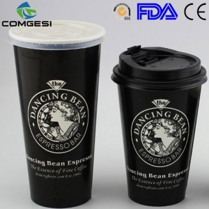 20oz Logo Disposable Cups_Large Disposable Coffee Cups with Lids_Wholesale Customized Hot Coffee Cups