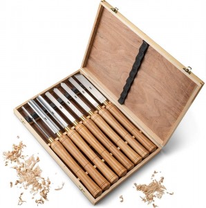 8 Pcs Wood Lathe Chisel Set For Wood Turning