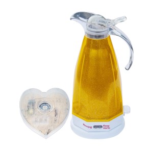 2.0L Yellow Electric Kettle with Voice and LED Flash Prompt for the Blind Deaf Low Vision