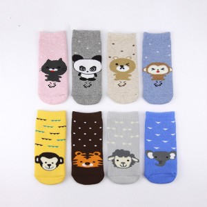 Autumn and Winter Terry Thickened Baby Cotton Socks Newborn Toddler Cartoon Cute Floor Socks 0-2 Years Old