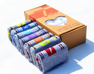 New Design Gift Box Socks Cotton Men Weekly Socks Gift Set For New Year