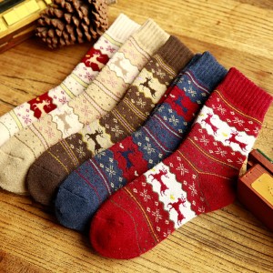 Women Men Socks Lady Christmas Gift Sock Winter Cute Wool 3D Ladies Crazy Sock Female Thermal Thicken Warm Animal Socks
