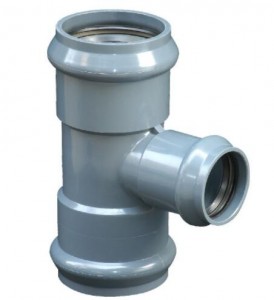 ERA PVC RUBBER RING JOINT FITTING THREE FAUCET REDUCING TEE WITH DIN STANDARD PN10