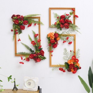 Artificial Flower Simulation Floral Wall Hanging Floral Photo Frame Hotel Home Decoration Living Room Wall Decoration