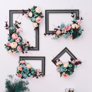 European Retro Creative Wedding Photo Frame Simulation Artificial Floral Hotel Hotel Window Wedding Background Wall Decoration