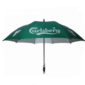 Automatic UV Golf Umbrella Promotional Umbrella with Logo Printing