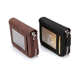 Wholesale Anti Rfid Men Wallets Pu Leather Small Purse Short Money Cards Clip