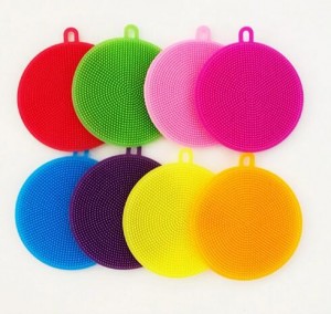 Brand New Wholesale Cleaning Sponge Brush Silicone Dishwashing Brush