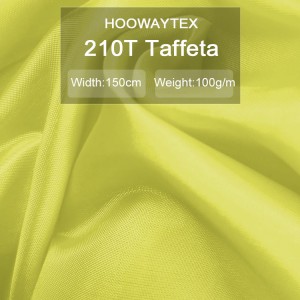 210T Taffeta 100% Polyeste 100g