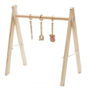 No.4832 Nordic wind wooden fitness equipment, newborn baby play gym