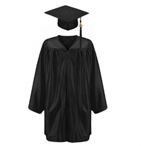 Unisex Shiny children graduations robe Kindergarten Graduation Gown Cap Tassel
