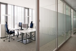 Practical waterproof fashion Office Single Glass Partition /glass wall